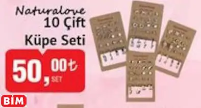 NATURALOVE 10 ÇİFT KÜPE SETİ NATURALOVE 10 ÇİFT KÜPE SETİ